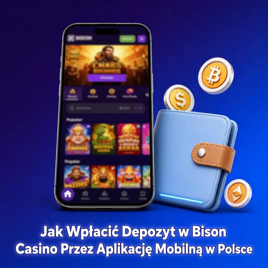 Wpłata depozytu w Bison Casino przez aplikację mobilną